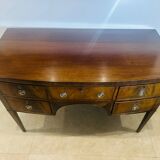 Sheraton flamed mahogany serving trolley, late 18th century