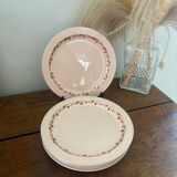 Vintage set of 6 Longwy Betty dessert plates.