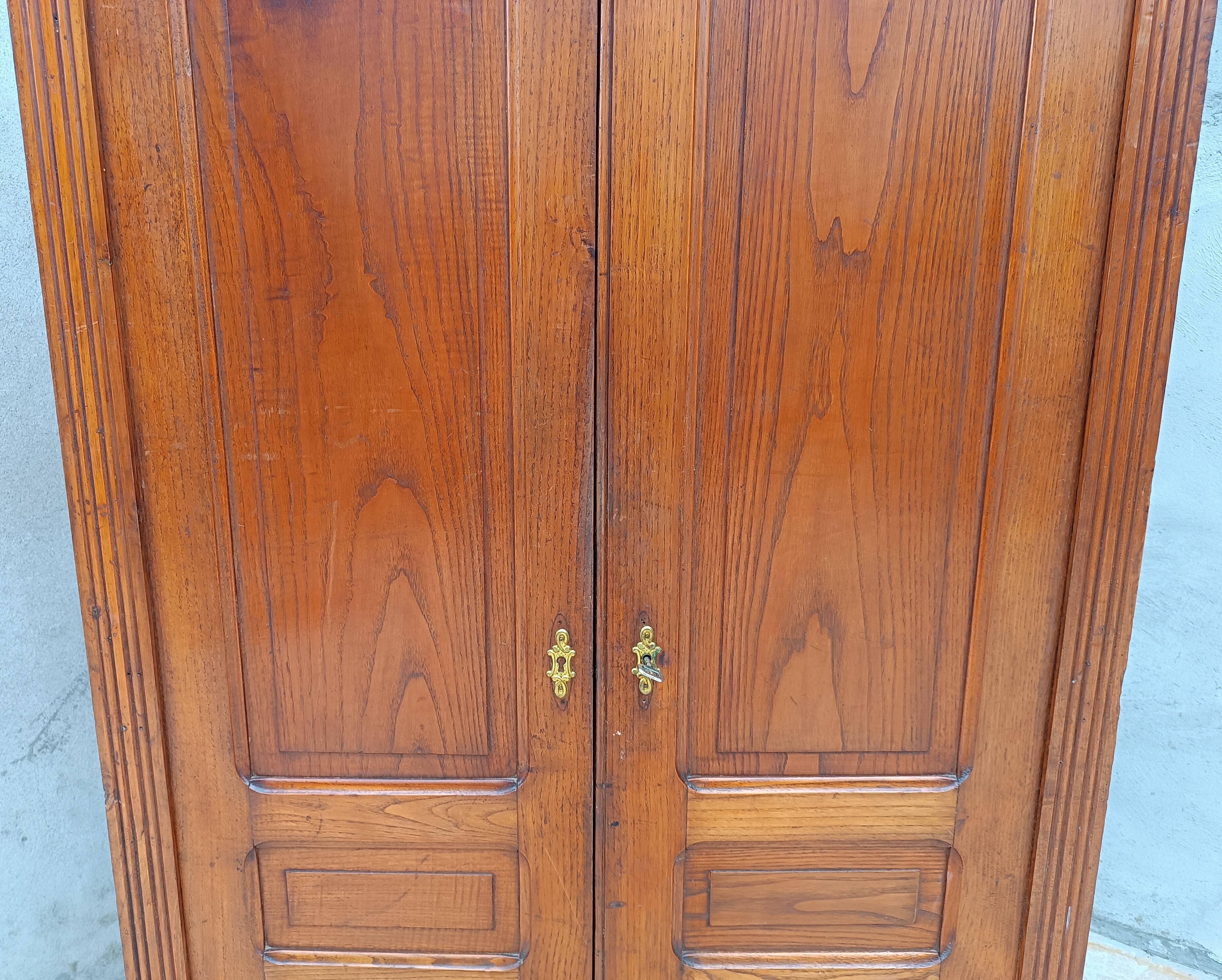 Art Deco oak wardrobe