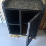 Black and gold Art Deco bedside table