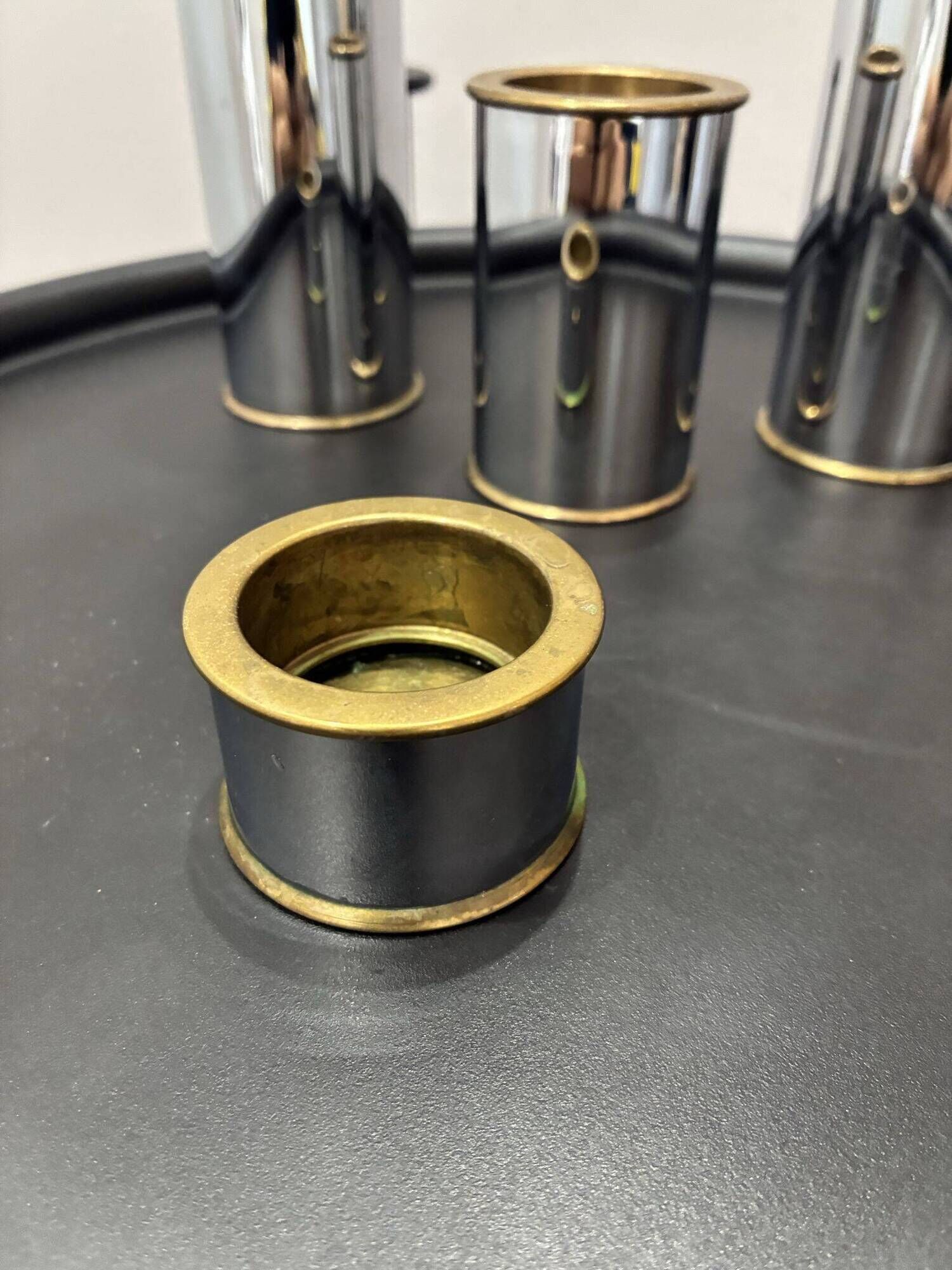 Set of 4 Cylinder 2000 candle holders by Staffan Engelsson, 1970s