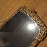 Painted wooden art deco mirror 33 X 51 cm