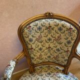 Paire de cabriolets de style Louis XV