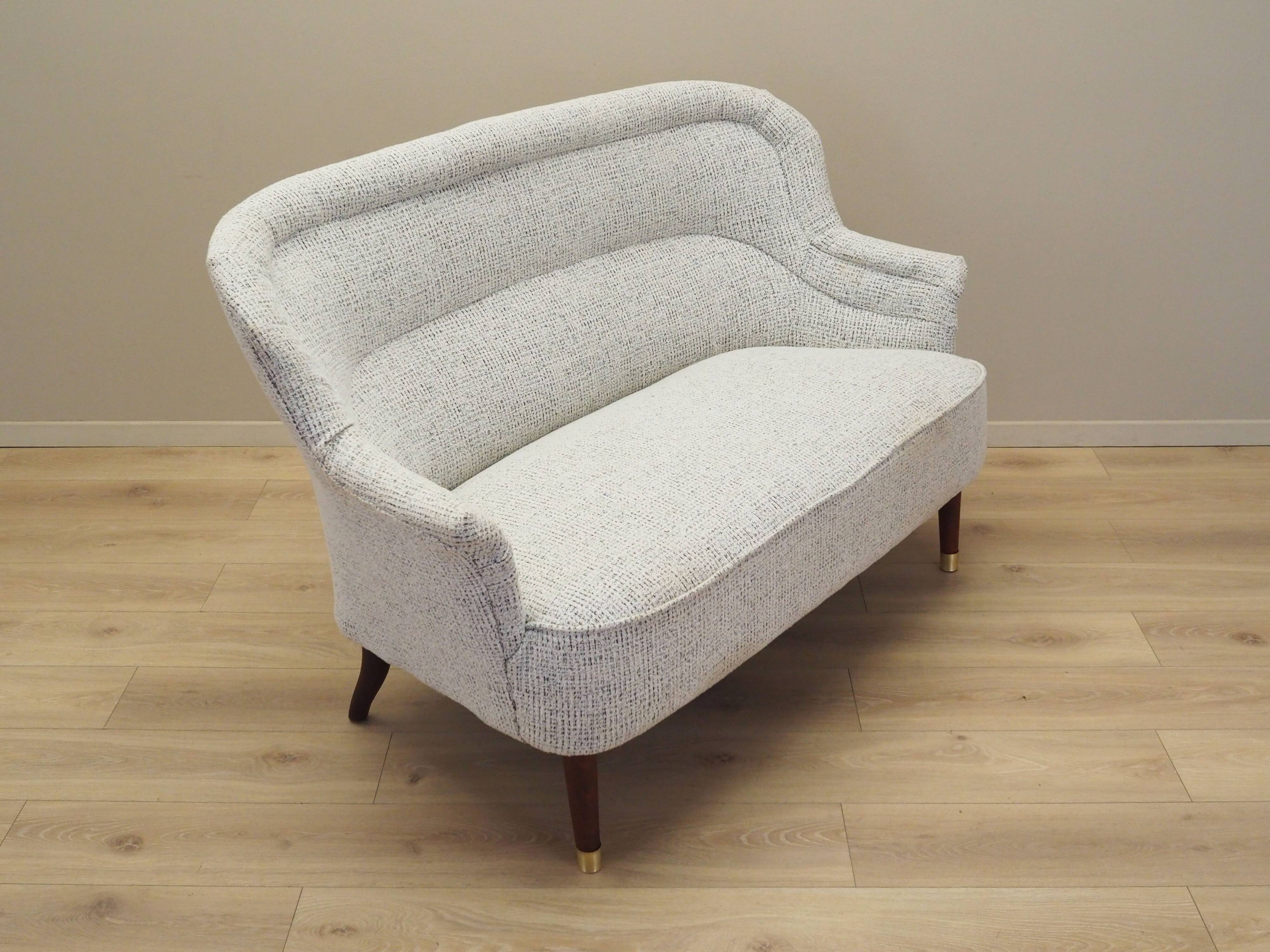 Sofa white melange, Italian design, 1960s, production: Italy