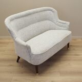 Sofa white melange, Italian design, 1960s, production: Italy