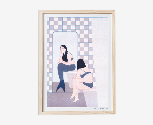 Affiche illustration, risographie A4, édition limitée
