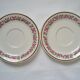 Tea Cups + Saucers Porcelain Pillivuyt White Small Pink Flowers