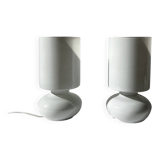 Lampe à poser IKEA vintage, modèle LYKTA blanc (à l'unité ou la paire)