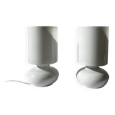 IKEA vintage table lamp, LYKTA model in white (sold individually or as a pair)