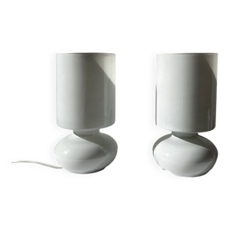 IKEA vintage table lamp, LYKTA model in white (sold individually or as a pair)
