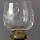 Wine glasses Roemer, Alsace, Rhine, engraved crystal and smoked glass x 5