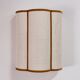 Paire appliques murales jute écrue et velours bronze