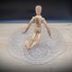Transparent cake pie dish on foot