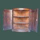 Pair of antique quarter-round corner cabinets in solid wood – Louis XV style