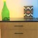 Pair of vintage compass foot bedside tables, 1960
