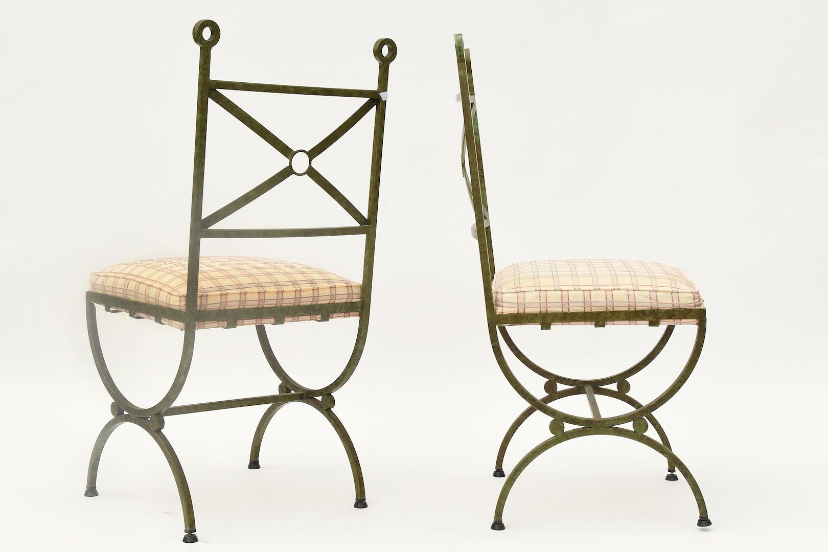 Series of 4 metal chairs