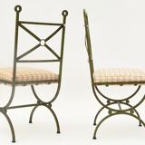 Series of 4 metal chairs