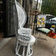 Emmanuelle armchair, peacock tail in rattan