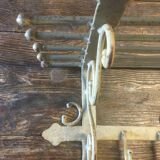 White wrought iron coat/hat rack