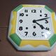 White ceramic wall clock from the 50s/60s
