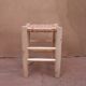 2 Tabouret en cuir et bois clair