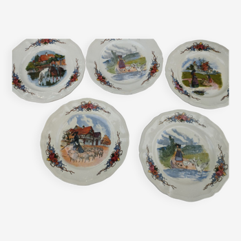 Assiettes alsaciennes Obernai faïencerie Sarreguemines