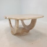 Italian travertine coffee table, 1980s