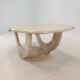 Table basse italienne en travertin, années 1980