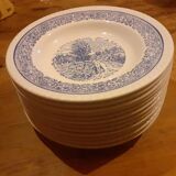 Service de 6 assiettes creuses anciennes vintage Style anglais