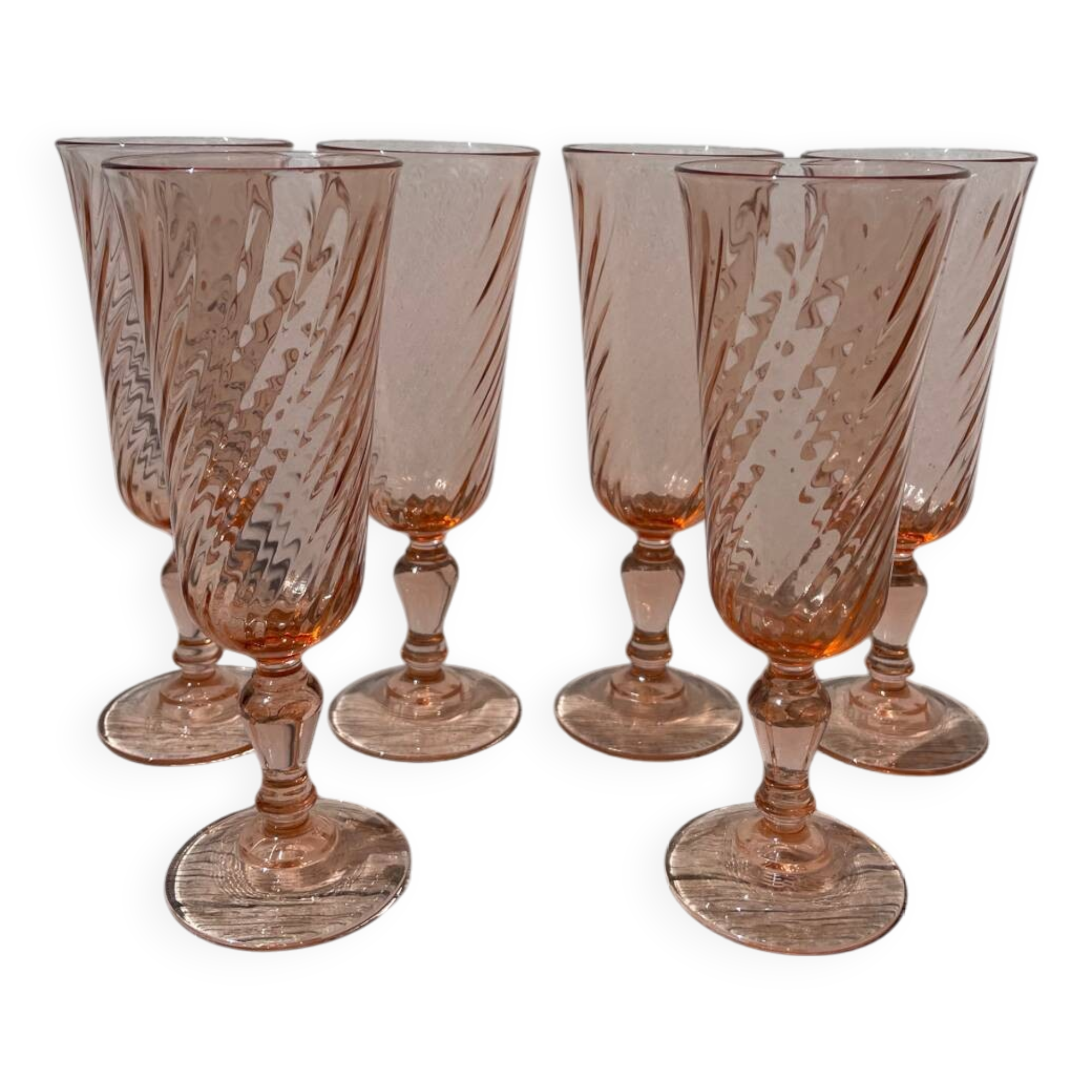 6 Rosaline champagne flutes