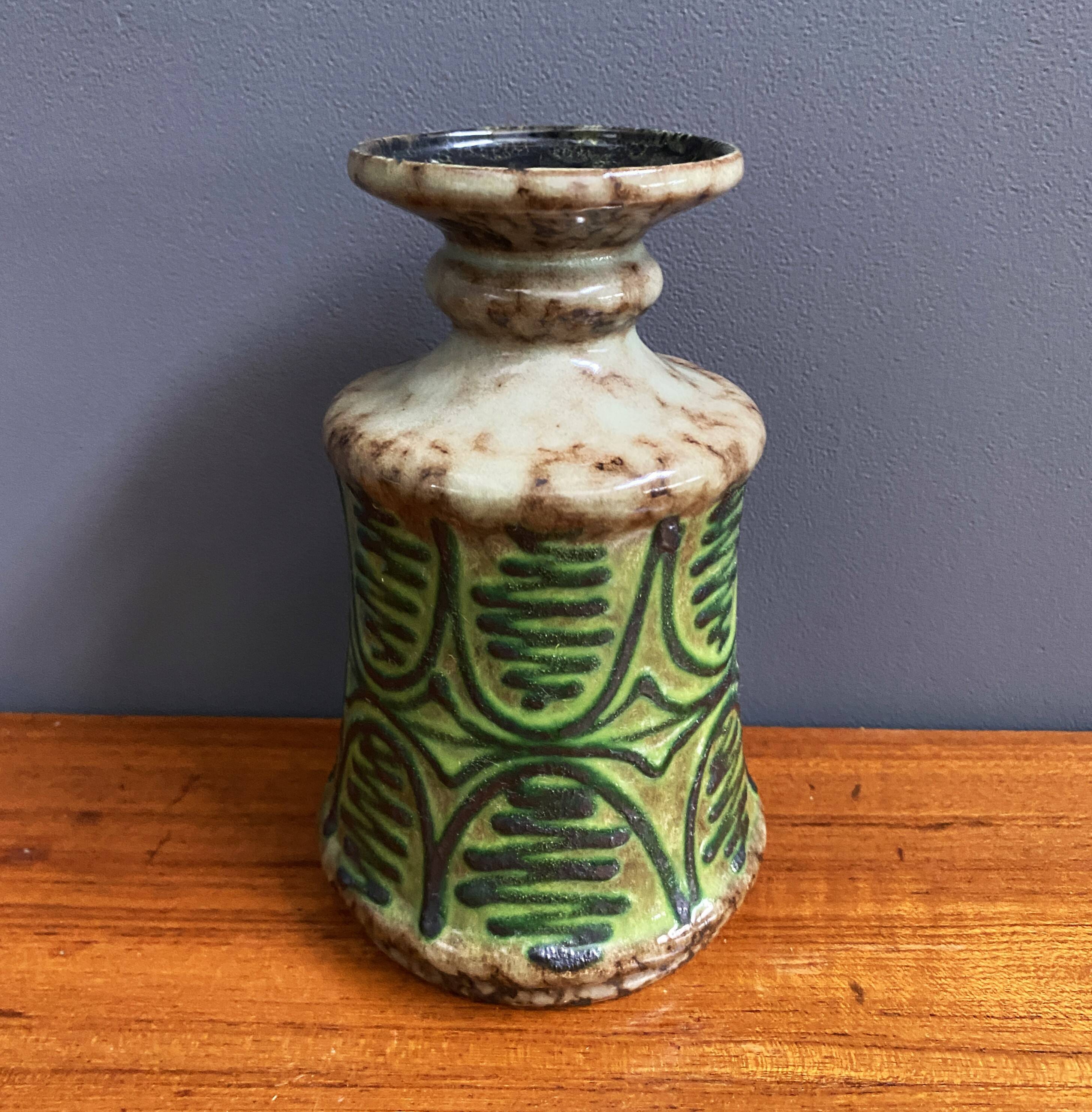 Strehla vase model 1228 1970s German Pottery