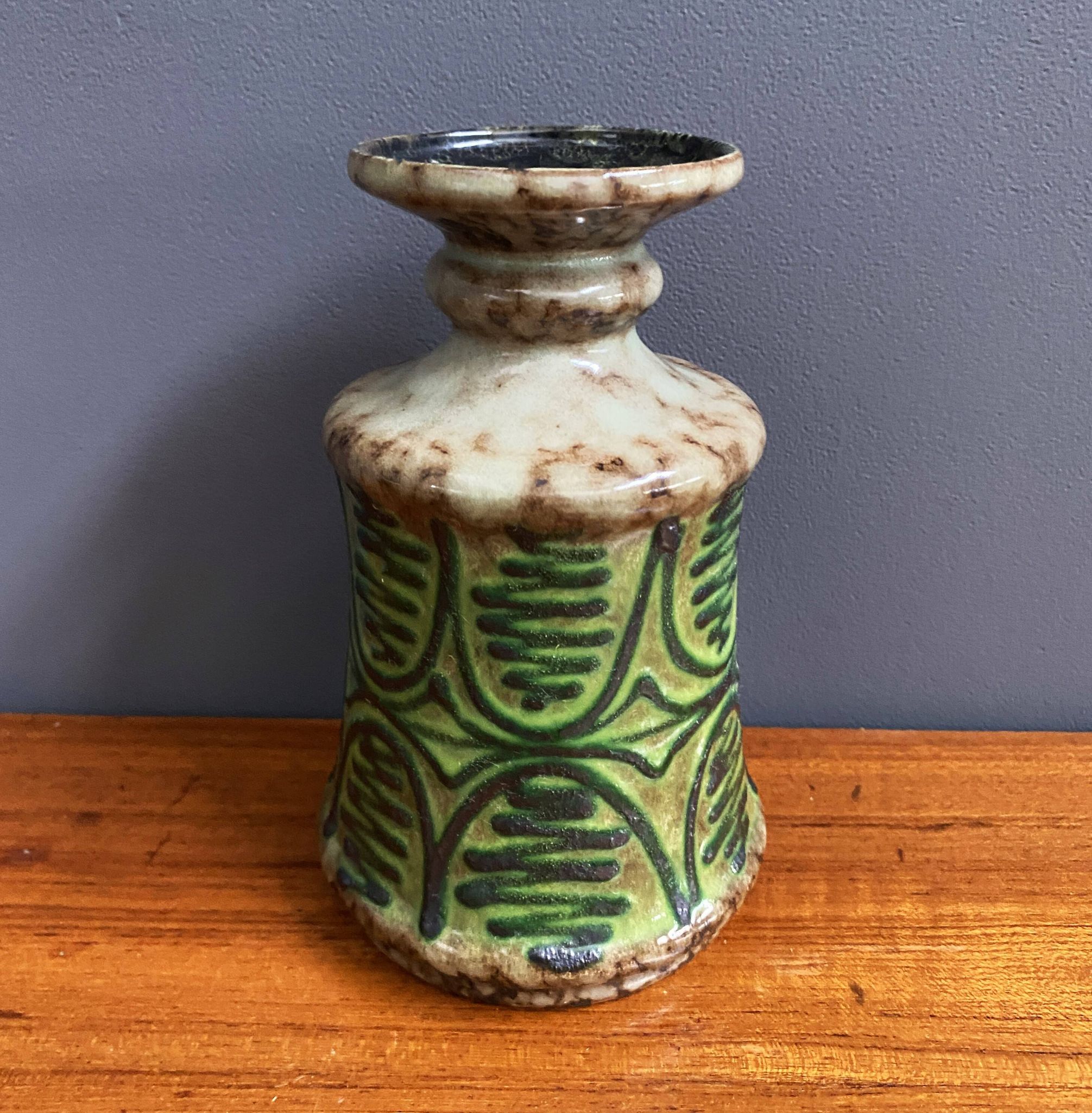 Strehla vase model 1228 1970s German Pottery