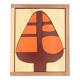 Puzzle graphique en bois " arbre ", années 70