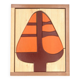 Wooden graphic puzzle "tree", 1970s