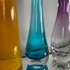 Set of 3 vintage glass paste vases