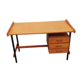 Vintage metal desk and wood box
