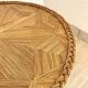1950s side table with straw marquetry
