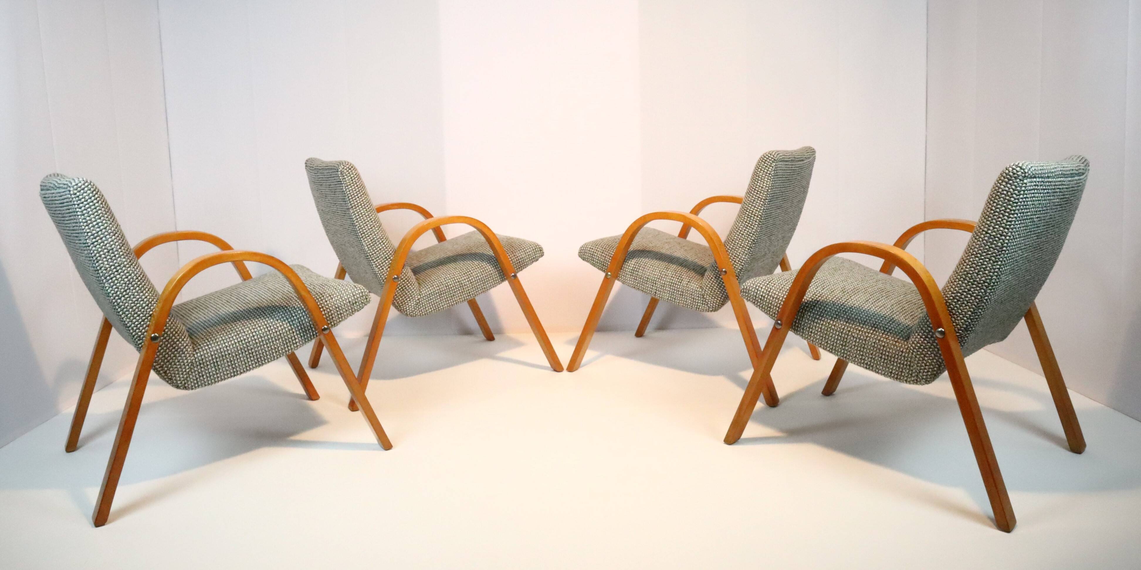 4 Steiner armchairs 1950