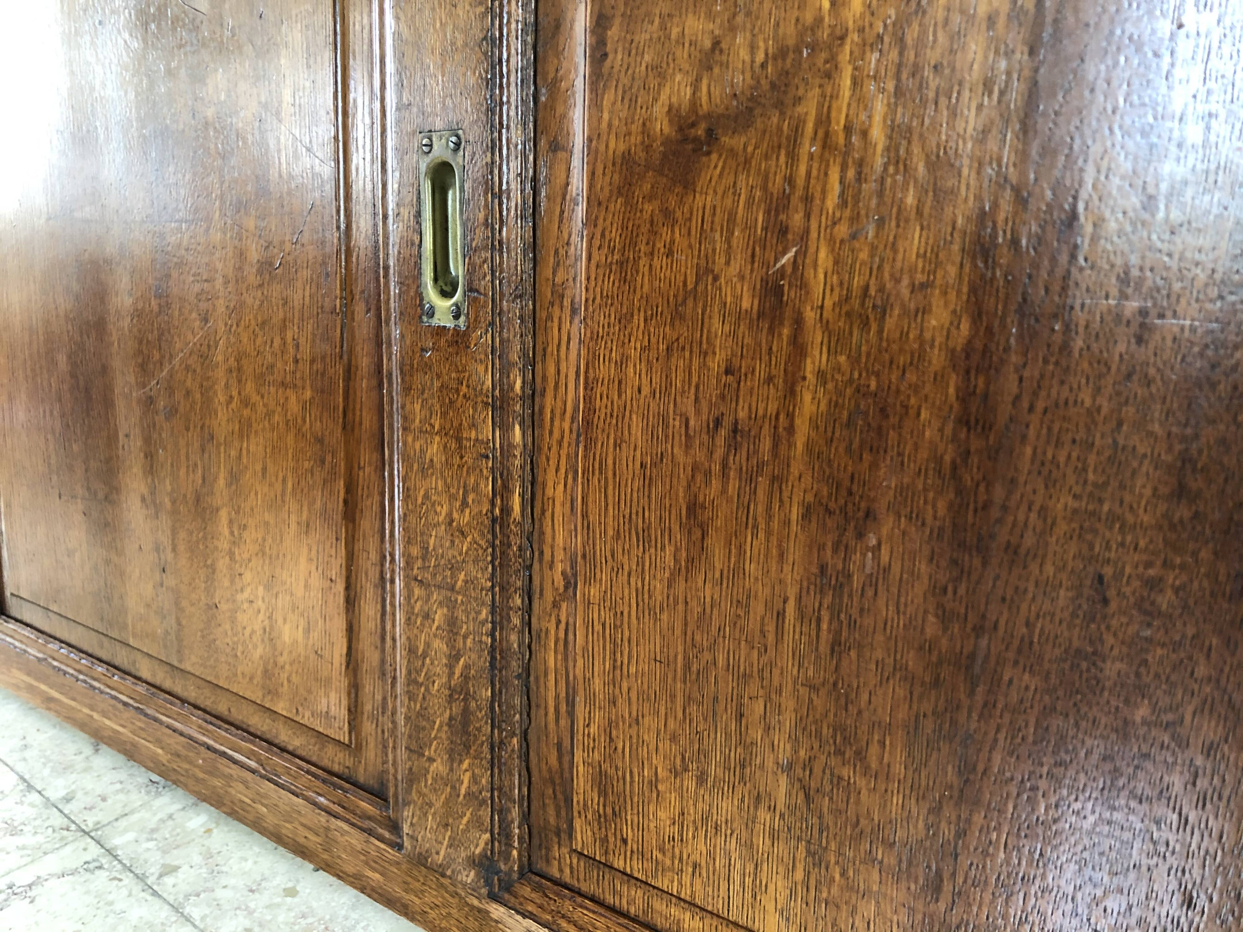 Vintage solid oak sliding door
