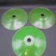 Trio of green suspensions in enamelled sheet metal