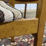 Set of 4 English chairs from the 70s in blond oak.