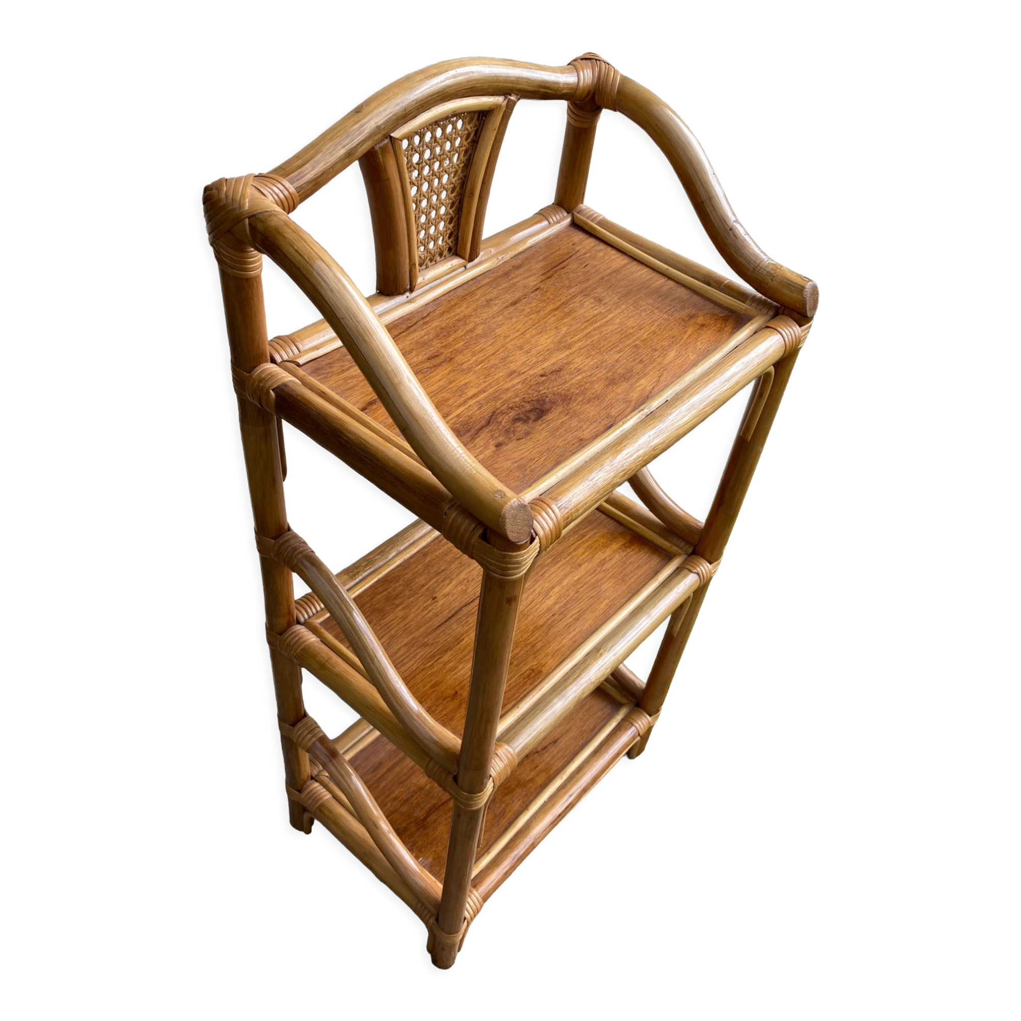 Rattan shelf
