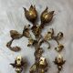Pair of brass wall lights