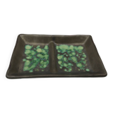 Ceramic presentation dish or bowl, artistic pottery with speckled effect