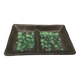 Plat de présentation ou coupelle en céramique poterie artistique à effet tacheté