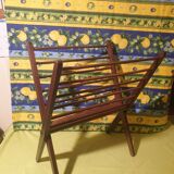 Scandinavian wooden folding magazine rack