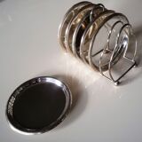 Silver metal coaster 80's