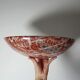 Pair of vintage wall sconces in faux red marble ceramic, 1990s.