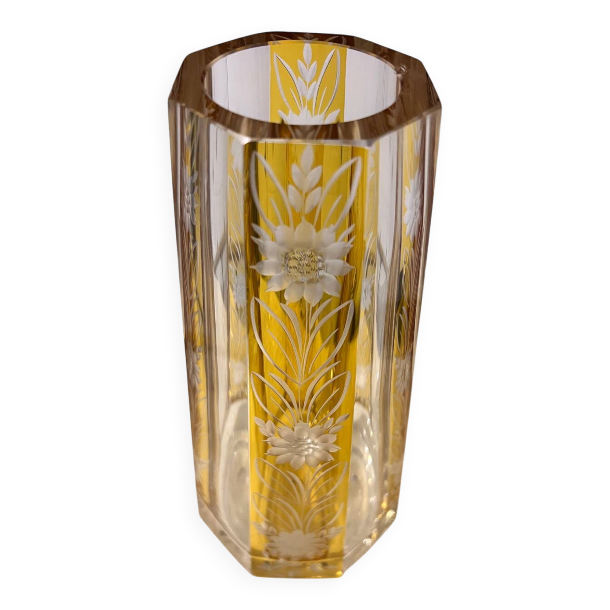 Bohemian crystal vase