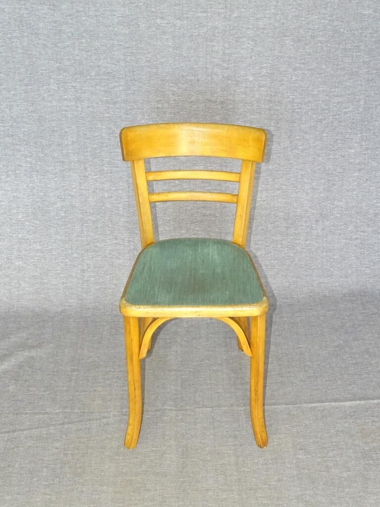 4 baumann chairs 1960 wooden bistro "linoleum"